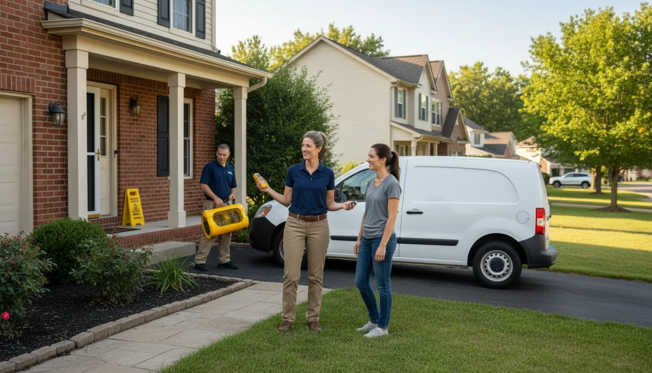 Residential water damage restoration in Ecru, MS